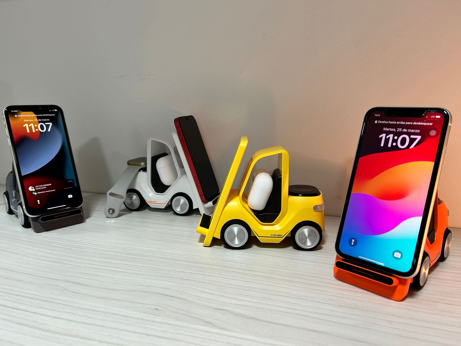 Bases de celular montacargas