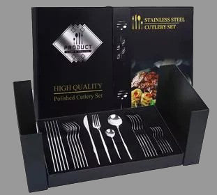 Set  cubiertos plata caja de lujo